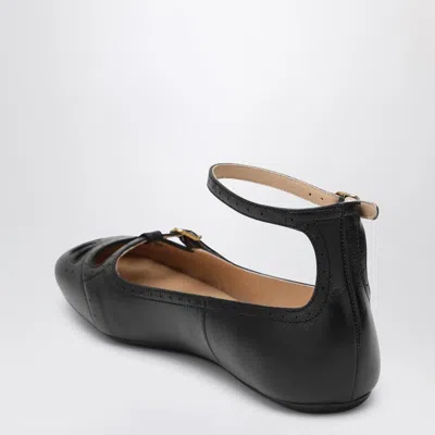 Chloé Misty Lambskin Ballerinas With Buckle In Black