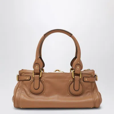 Chloé Chloe Paddington Medium Grained Leather Shoulder Bag In Brown