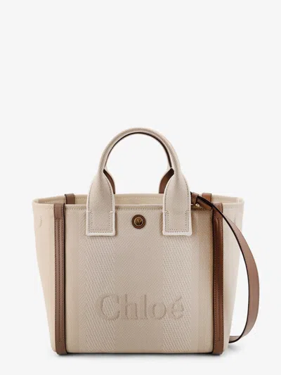 Chloé Chloe' Women Chloe Carry Canvas Crossbody Bag With Oversized Logo On The Front In Multi