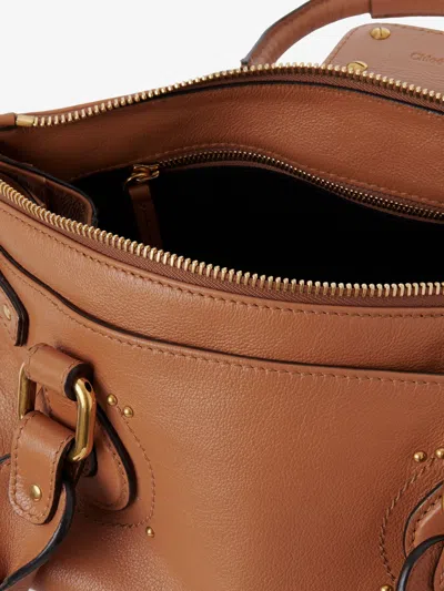Chloé Chloe Paddington Medium Grained Leather Shoulder Bag In Brown