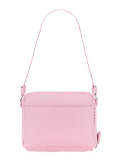 Courrèges Rectangular Shoulder Bag With Adjustable Strap And Minimalist Design In Pink