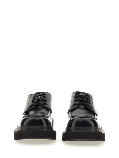 Dolce & Gabbana Square-toe Leather Derby Shoes In Nero
