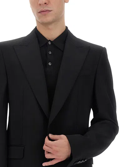 Dolce & Gabbana Portofino Single-breasted Two-button Jacket In Black