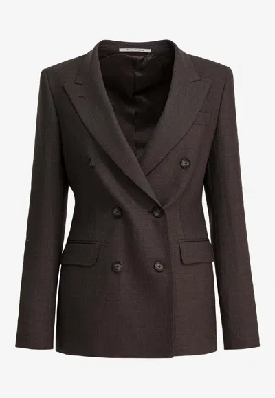 Tagliatore Tailored Jacket With Flap Pockets And Notch Lapel In Blue