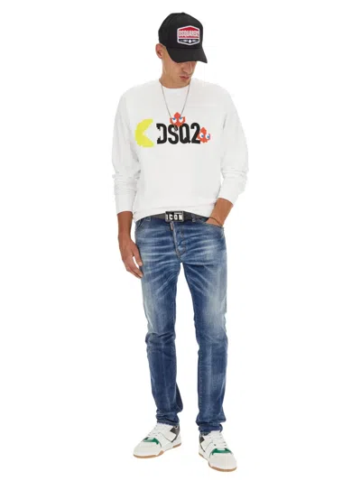 Dsquared2 Dsquared Men Dsquared X Pac-man Sweatshirt In White