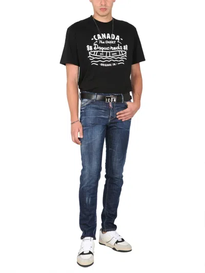 Dsquared2 Dsquared Men Logo Print T-shirt In Black