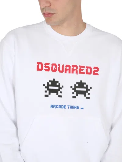 Dsquared2 Dsquared Men Sweatshirt With Logo Print In White