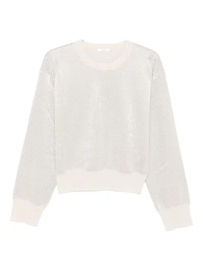 Haikure Kir Embellished Wool Sweater In White