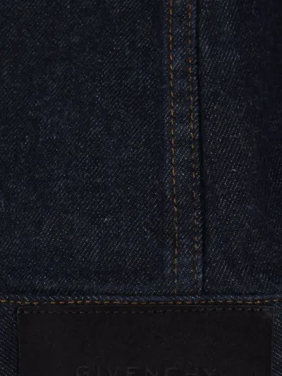 Givenchy Cocoon Waisted Denim Jacket In Blue