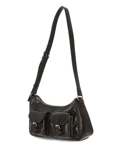 Stand Oil Mini Joey Buckle-strap Pocket Shoulder Bag In Brown