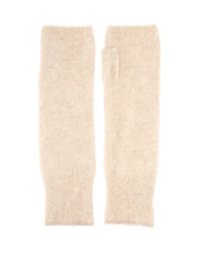 Oliver Lattughi Fingerless Gloves In Neutral