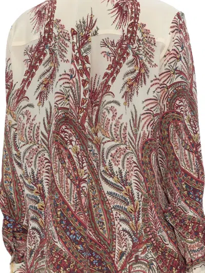 Etro Paisley Print Silk Shirt With Collared Neck In Multi