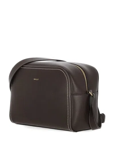 Bally Stitched Crossbody Bag In Brown