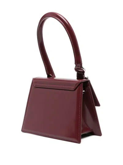 Jacquemus Womens Burgundy Medium Chiquito Buckle Leather Top-handle Bag In Burgundy
