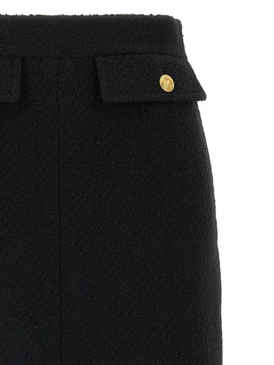 Chloé Boucl Wool Skirt In Black