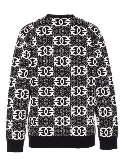 Pinko V-neck Long Sleeve Knit Cardigan Design In Black