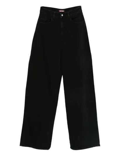 Icon Denim Wide-leg Jeans In Black