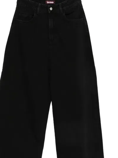 Icon Denim Wide-leg Jeans In Black