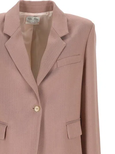 Forte Forte Button Single-breasted Blazer In Brown