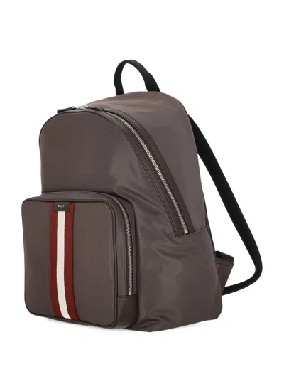 Bally Zip Striped Backpack In Multi