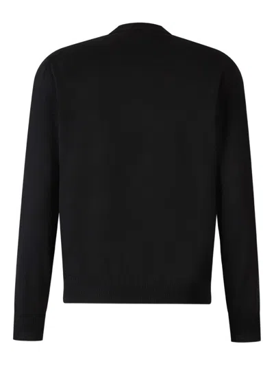 Alexander Mcqueen Inverted Skull Sweater In Black