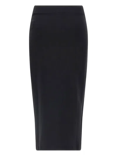 Off-white Black Pencil Skirt With Off Logo