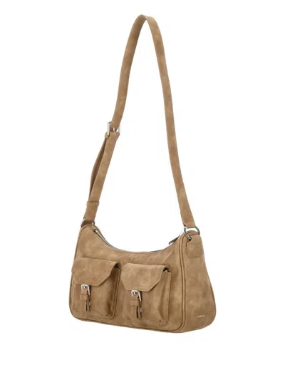Stand Oil Joey Buckle-strap Pocket Crossbody Bag In Brown