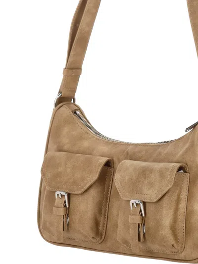 Stand Oil Joey Buckle-strap Pocket Crossbody Bag In Brown