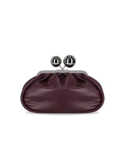 Weekend Max Mara Pasticcino Milvanew Medium Burgundy Clutch In Purple