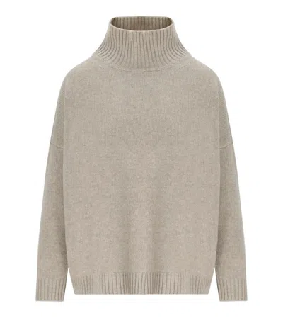 Weekend Max Mara Borgia Beige Turtleneck Sweater In Neutral
