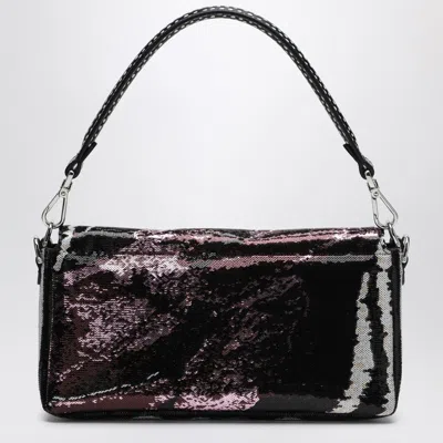 Fendi Night Butterfly Multicoloured Sequinned Baguette Bag Women In Black