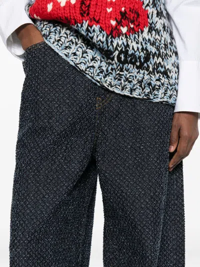 Ganni Women Baggy Denim Jeans In Multi