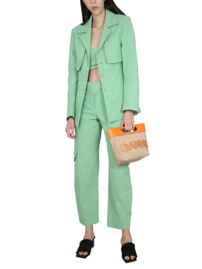 Ganni Peapod Organic Cotton Top In Multi