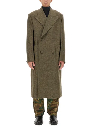 Givenchy Men Oversize Coat In Green