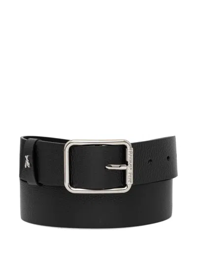 Patrizia Pepe Logo-detail Buckle Belt In Black
