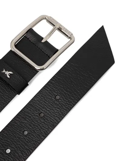 Patrizia Pepe Logo-detail Buckle Belt In Black