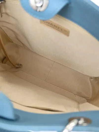 Pre-owned Chanel 2010-2011 Petite Shopping Tote Bag In Blue