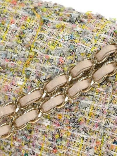 Pre-owned Chanel 2010-2011 Garden Party Double Flap Shoulder Bag In White