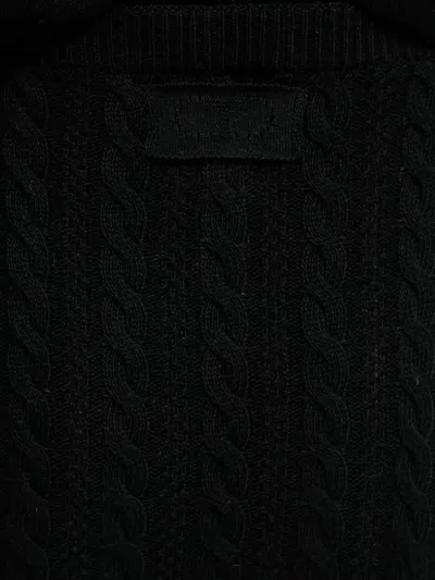 Twinset Cable-knit Midi Skirt In Black