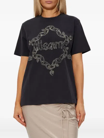 Allsaints Drip Embellished Boyfriend T-shirt In Black