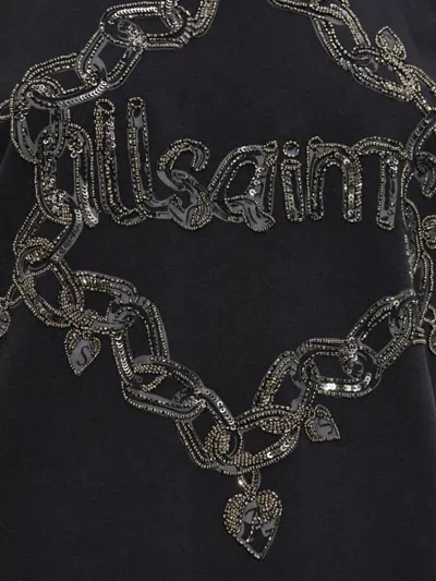 Allsaints Drip Embellished Boyfriend T-shirt In Black