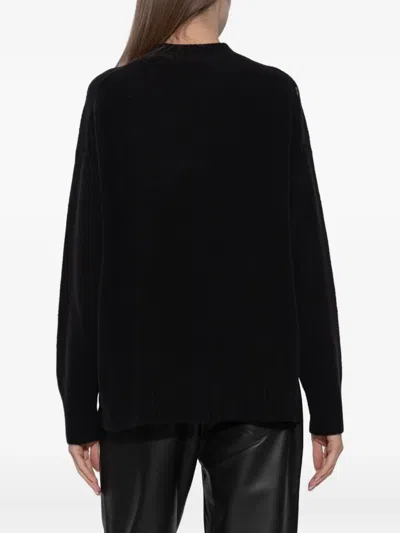 Allsaints Zinc Crewneck Sweater In Black