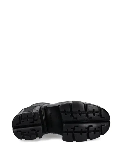 New Rock 120mm Lace-up Platform Boots In Black