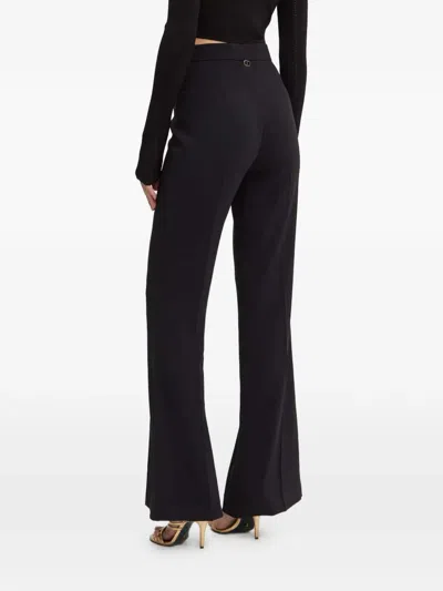 Twinset Chain-detail Flared Trousers In Black