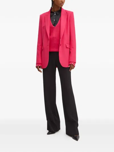 Patrizia Pepe V-neck Sweater In Pink