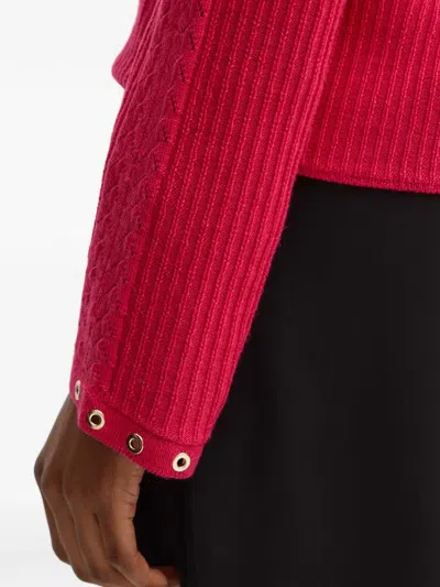Patrizia Pepe V-neck Sweater In Pink