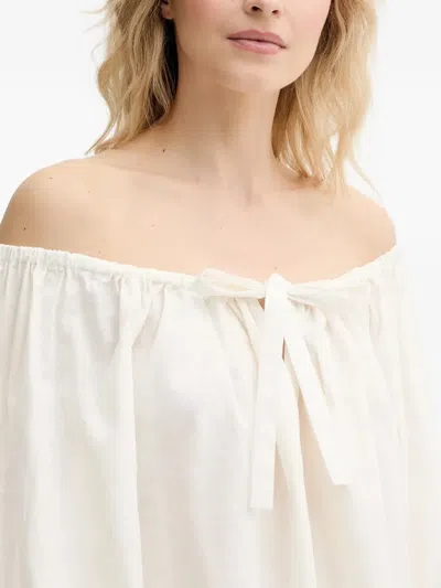 Sleeper Tie Ruffled Loungewear Set (set Of Two) In Neutral