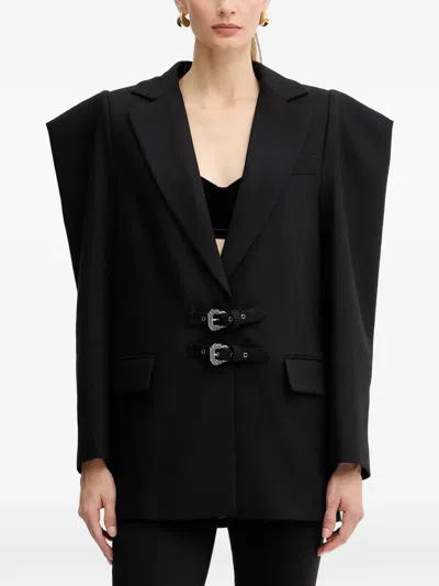 Versace Jeans Couture Buckle-detailed Jacket In Black