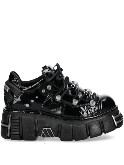 New Rock 60mm Platform Sneakers In Black