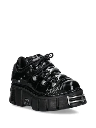 New Rock 60mm Platform Sneakers In Black